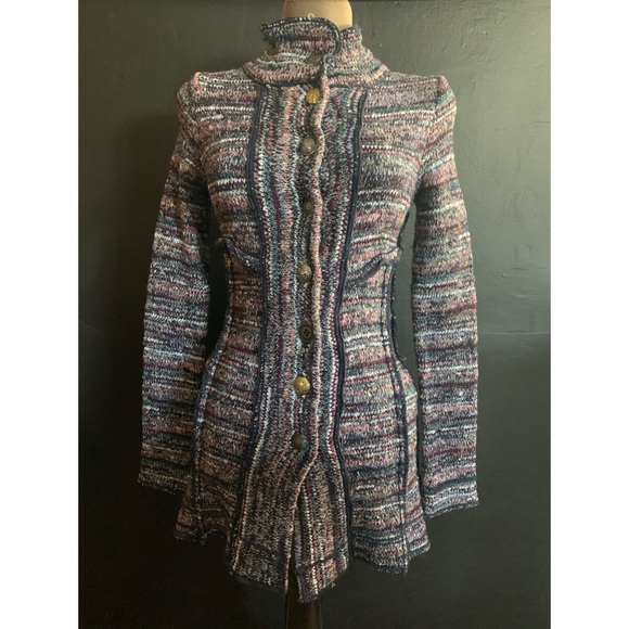 Free People Sweaters - Free People Duster Cardigan Sweater Multicolor